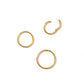 Huggie Infinity Hoop Earrings - Ava Gold 8mm - LINNY CO Wholesale
