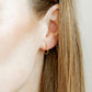 Huggie Infinity Hoop Earrings - Ava Gold 8mm - LINNY CO Wholesale