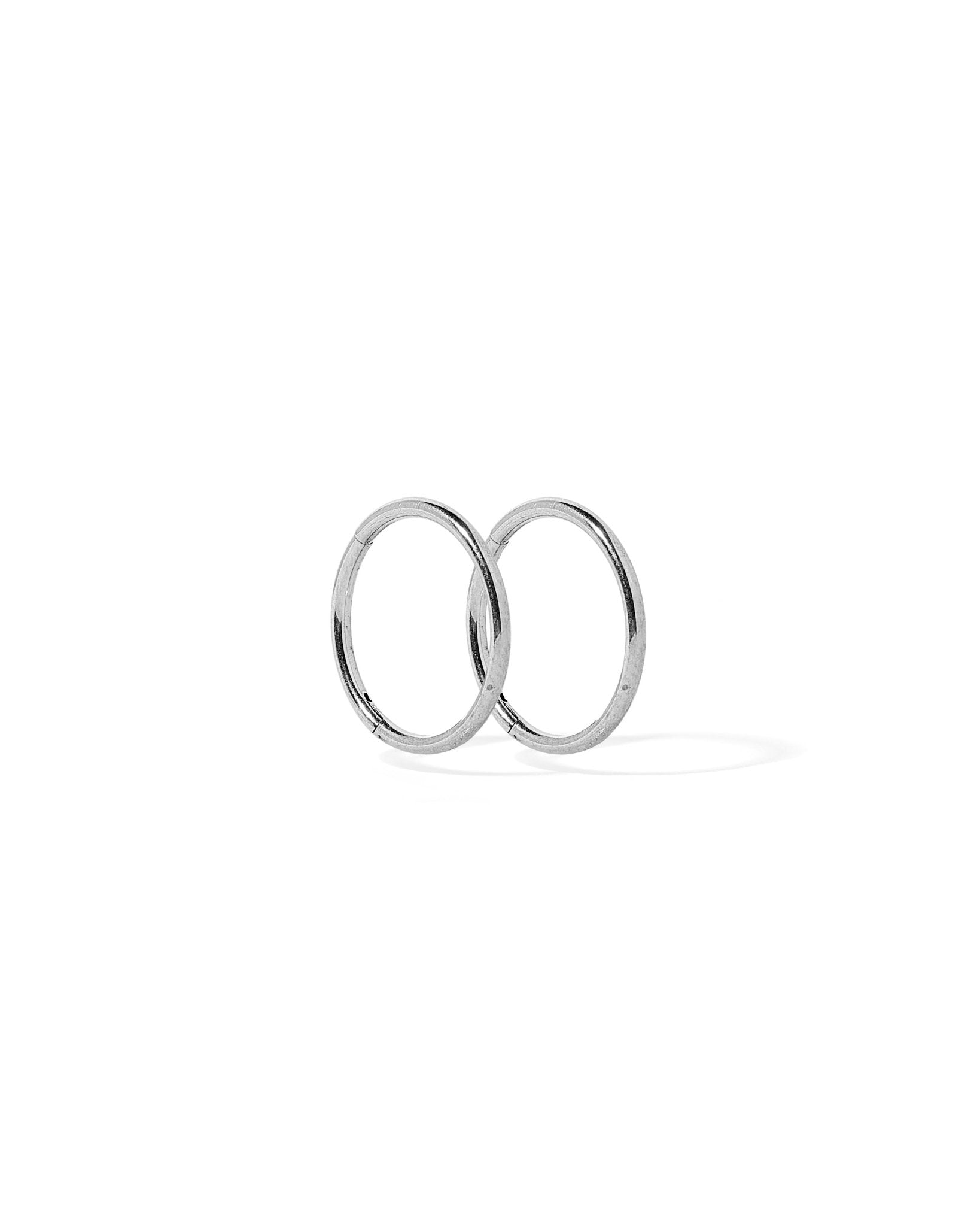 Huggie Infinity Hoop Earrings - Ava Silver 12mm - LINNY CO Wholesale
