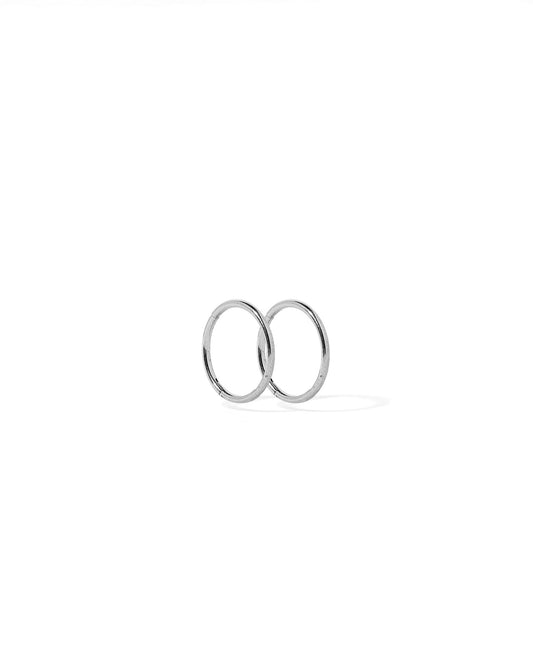 Huggie Infinity Hoop Earrings - Ava Silver 8mm - LINNY CO Wholesale