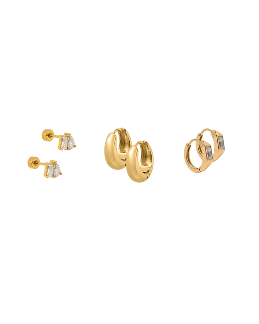Huggie & Screwback Stud Set - Aspen - LINNY CO WholesaleStuds