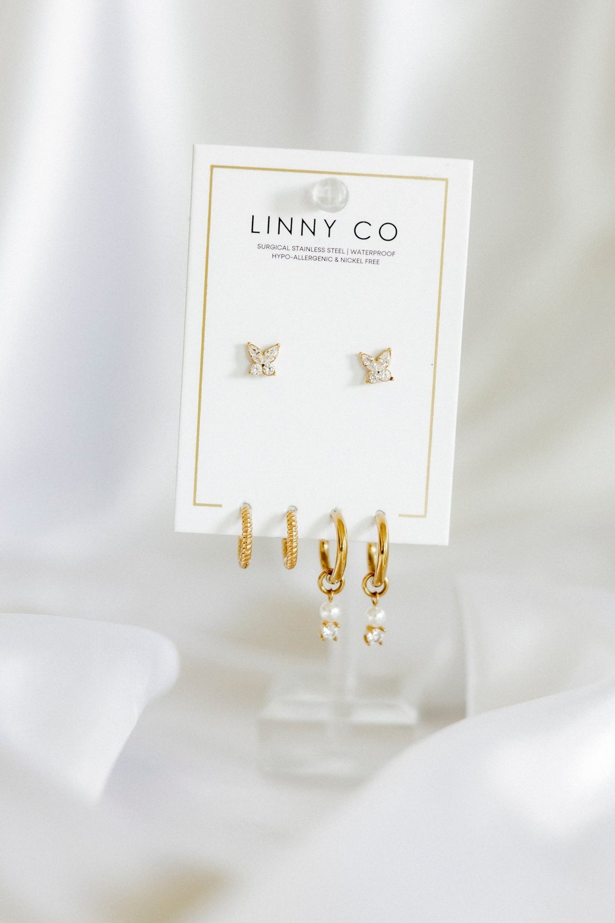 Huggie & Screwback Stud Set - Austin - LINNY CO WholesaleStuds