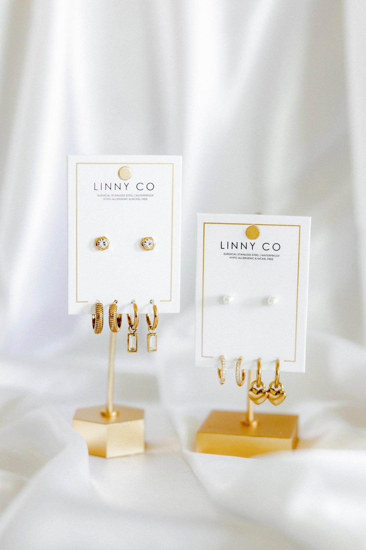 Huggie & Screwback Stud Set - Boston - LINNY CO WholesaleStuds