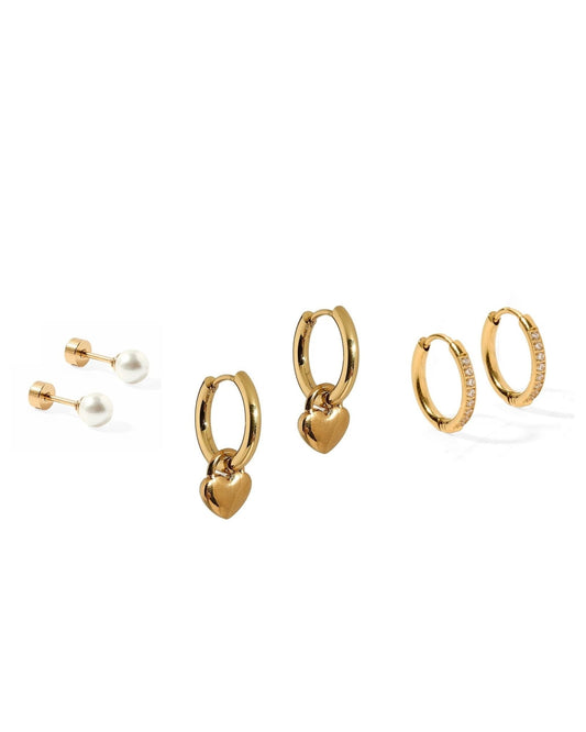 Huggie & Screwback Stud Set - Charleston - LINNY CO WholesaleStuds