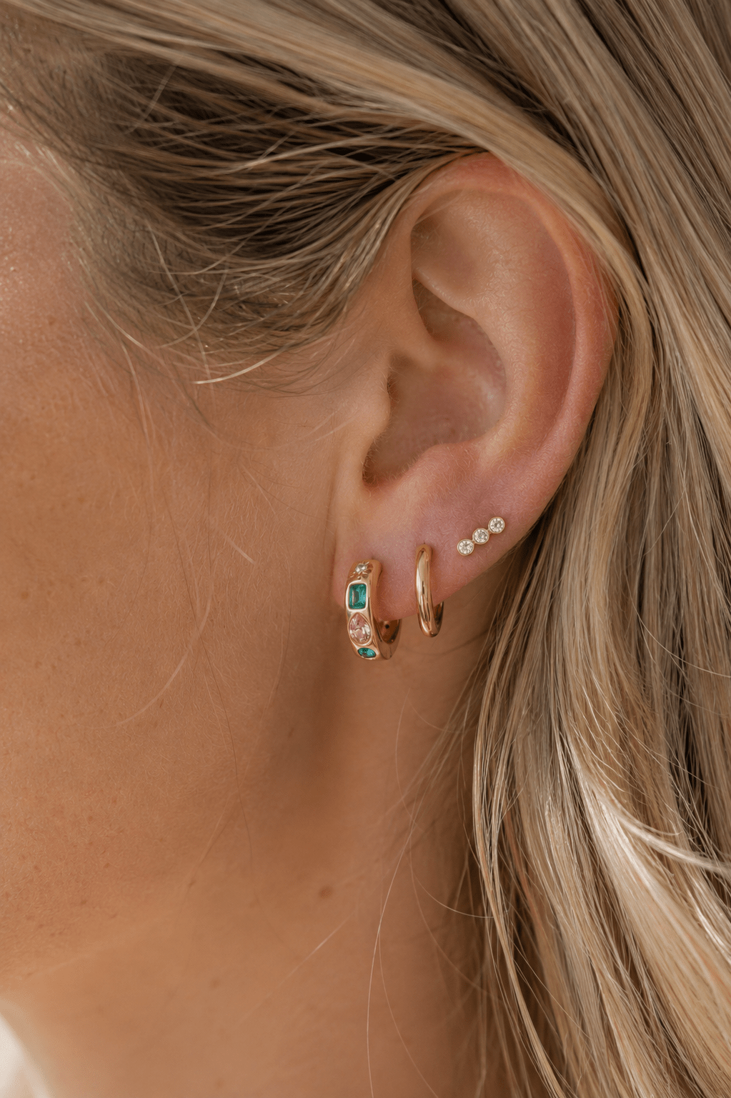 Huggie & Screwback Stud Set - Miami - LINNY CO WholesaleStuds