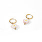 LINNY CO Bloom huggie earrings for kids & little girls — hypoallergenic, waterproof stainless steel, detail.