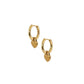 LINNY CO Dakota Heart huggie earrings for kids & little girls — hypoallergenic, waterproof stainless steel, detail.