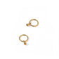 LINNY CO Nola 10mm huggie earrings for kids & little girls — hypoallergenic, waterproof stainless steel, detail.