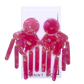 Janelle - Azalea Pink - Earrings - LINNY CO WholesaleAcetate