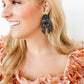 Janelle - NYE Black Metallic - Earrings - LINNY CO WholesaleAcetate