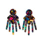 Janelle - Retro Camo - Earrings - LINNY CO WholesaleAcetate