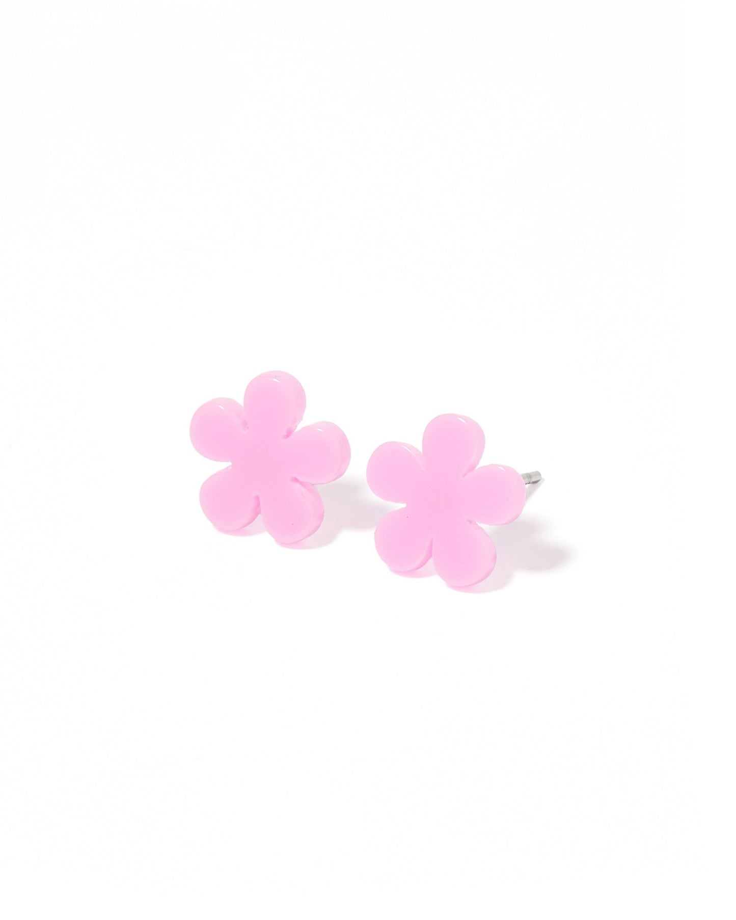 Jenna Flower Stud - Bubble Gum Pink - Earrings - LINNY CO WholesaleAcetate
