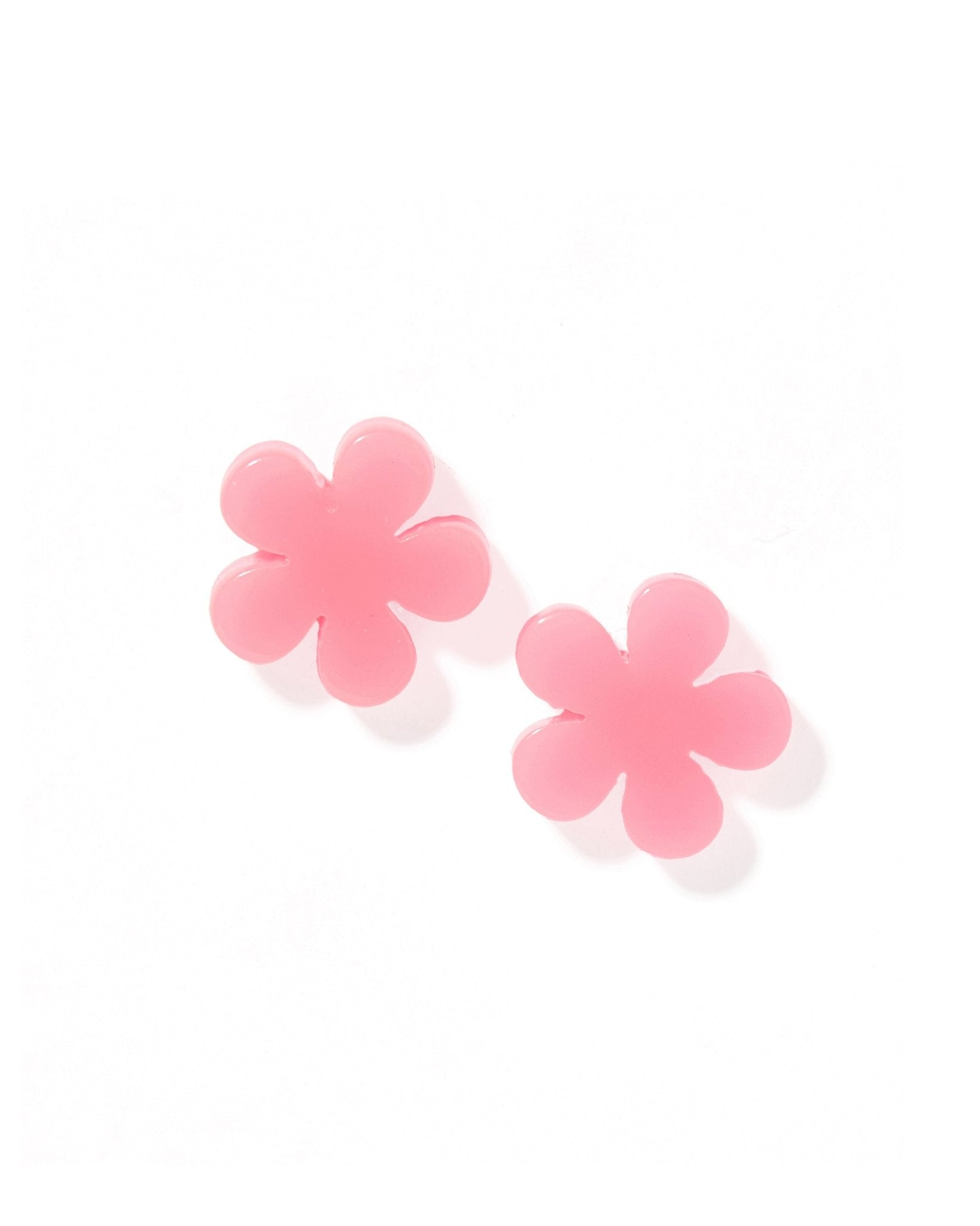 Jenna Flower Stud - Coral - Earrings - LINNY CO WholesaleAcetate