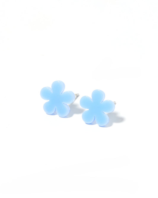 Jenna Flower Stud - Cornflower Blue - Earrings - LINNY CO WholesaleAcetate
