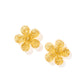 Jenna Flower Stud - Gold Glitter - Earrings - LINNY CO WholesaleAcetate