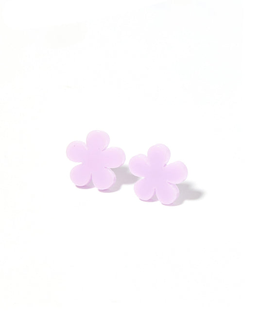 Jenna Flower Stud - Lilac - Earrings - LINNY CO WholesaleAcetate