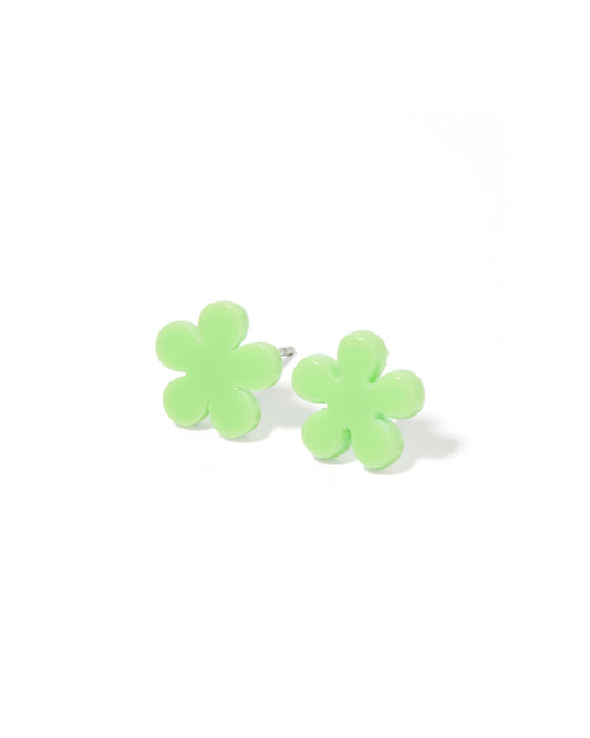 Jenna Flower Stud - Lime Sherbert - Earrings - LINNY CO WholesaleAcetate