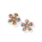 Jenna Flower Stud - Multi Glitter - Earrings - LINNY CO WholesaleAcetate
