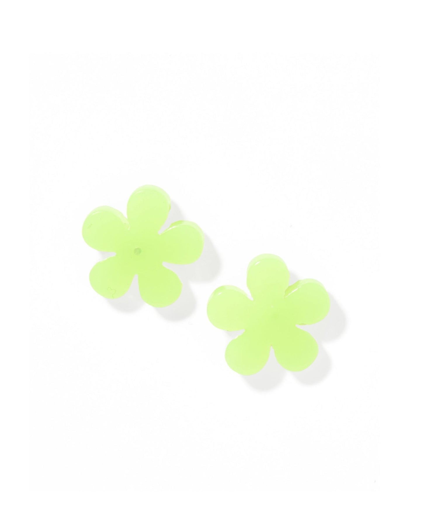 Jenna Flower Stud - Neon Yellow - Earrings - LINNY CO WholesaleAcetate