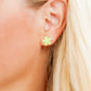 Jenna Flower Stud - Neon Yellow - Earrings - LINNY CO WholesaleAcetate