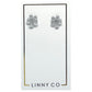 Jenna Flower Stud - Silver Glitter - Earrings - LINNY CO WholesaleAcetate