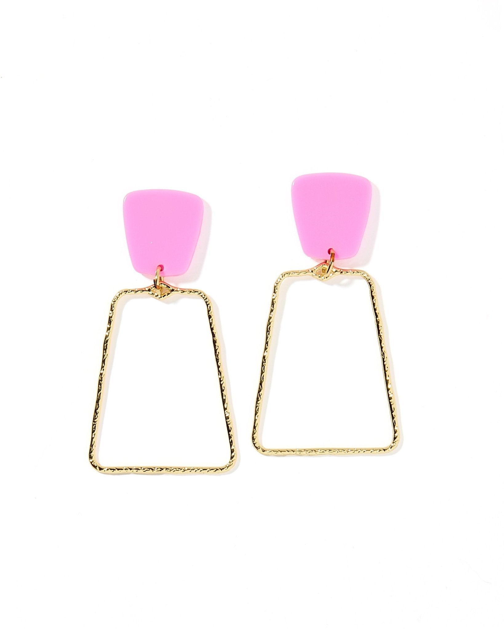 Kaelyn - Bubble Gum Pink - Earrings - LINNY CO WholesaleAcetate