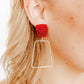 Kaelyn - Crimson Glitter - Earrings - LINNY CO WholesaleAcetate