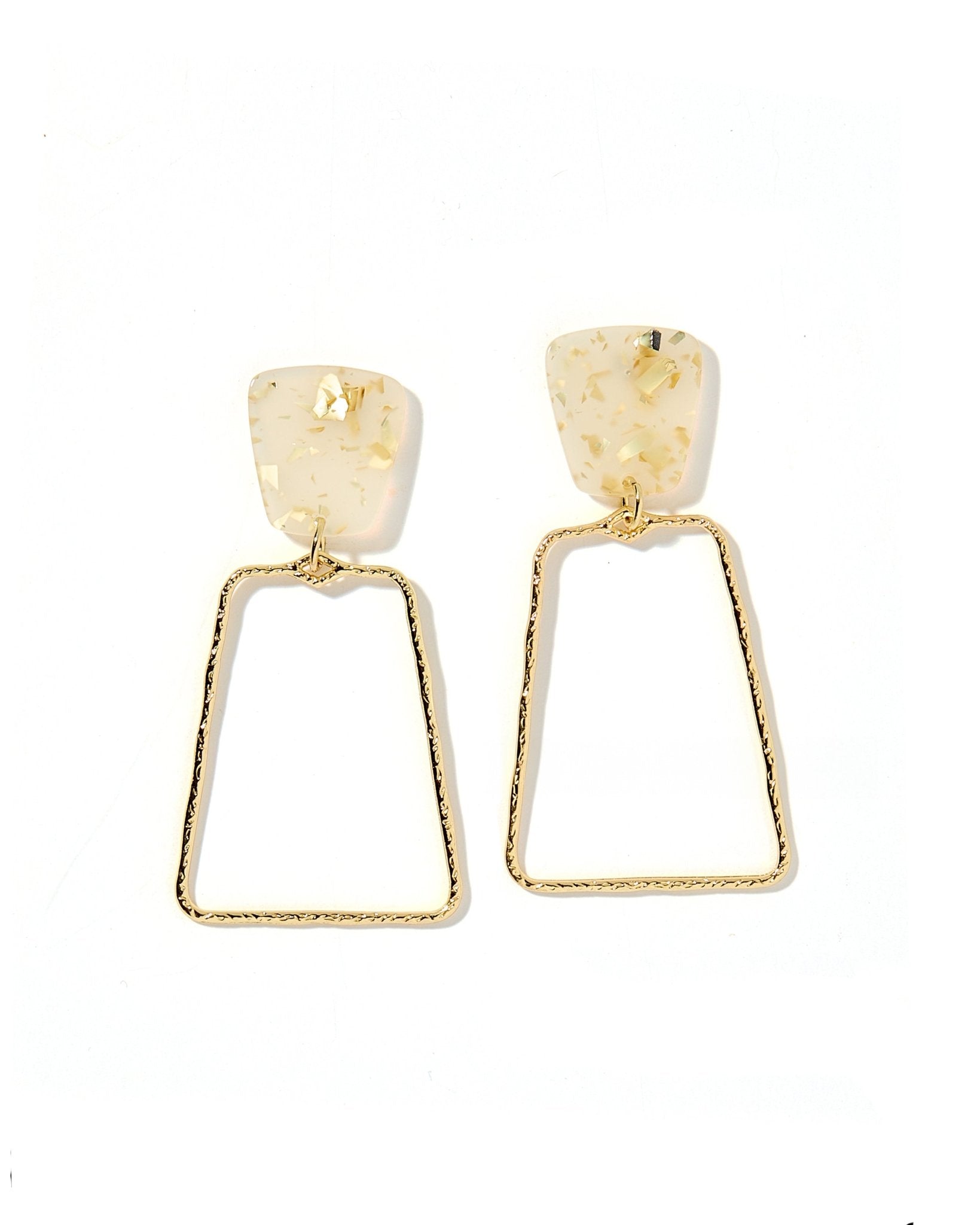 Kaelyn - Gold Confetti - Earrings - LINNY CO WholesaleAcetate