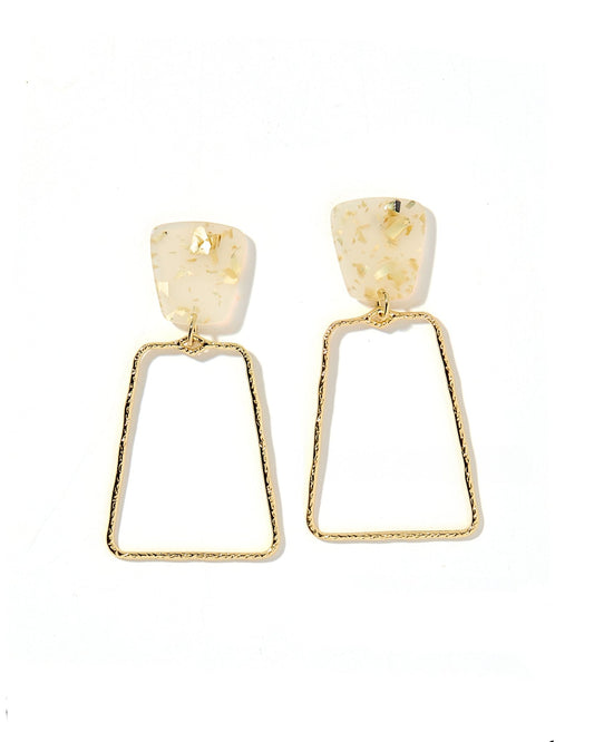 Kaelyn - Gold Confetti - Earrings - LINNY CO WholesaleAcetate