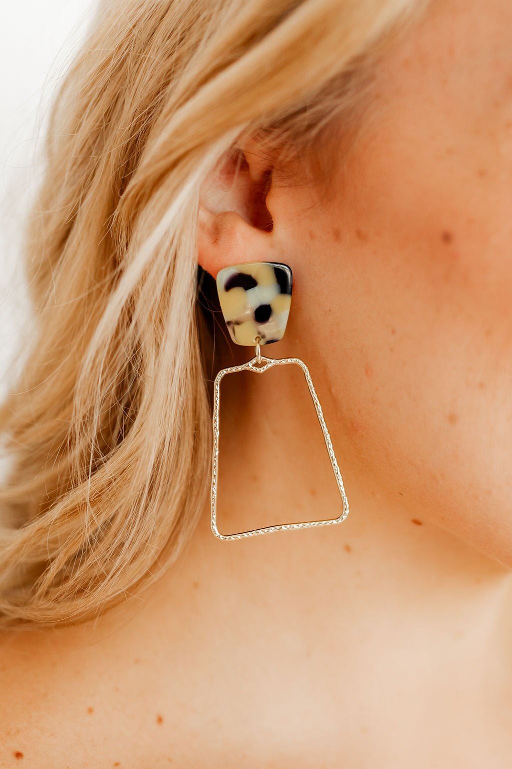 Kaelyn - Green - Mustard Camo - Earrings - LINNY CO WholesaleAcetate
