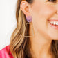 Kaelyn - Lavender Lines - Earrings - LINNY CO WholesaleAcetate