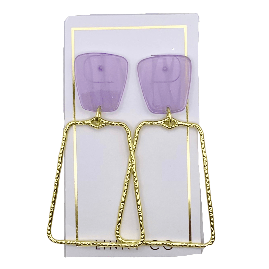 Kaelyn - Lavender Lines - Earrings - LINNY CO WholesaleAcetate