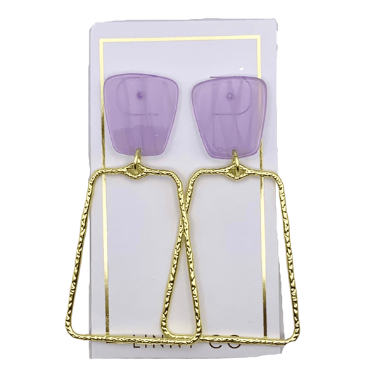Kaelyn - Lavender Lines - Earrings - LINNY CO WholesaleAcetate