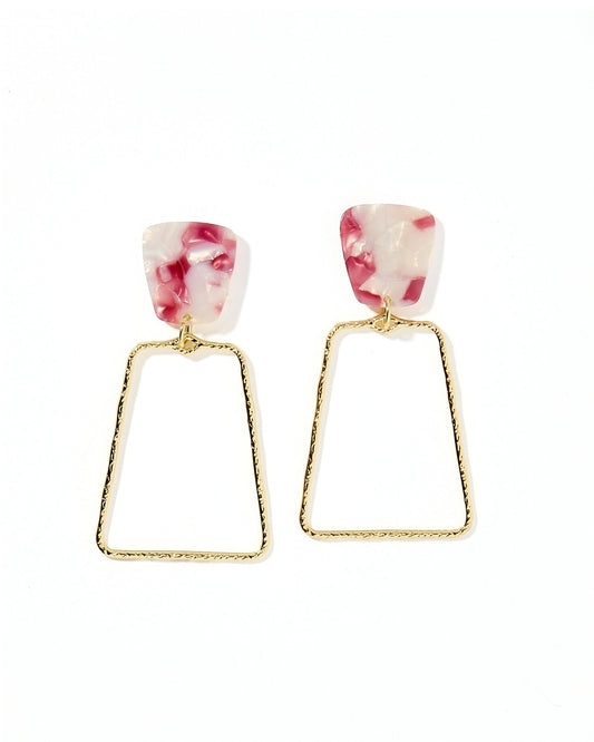 Kaelyn - Maroon Camo - Earrings - LINNY CO WholesaleAcetate