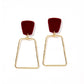 Kaelyn - Maroon - Earrings - LINNY CO WholesaleAcetate