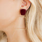 Kaelyn - Maroon - Earrings - LINNY CO WholesaleAcetate