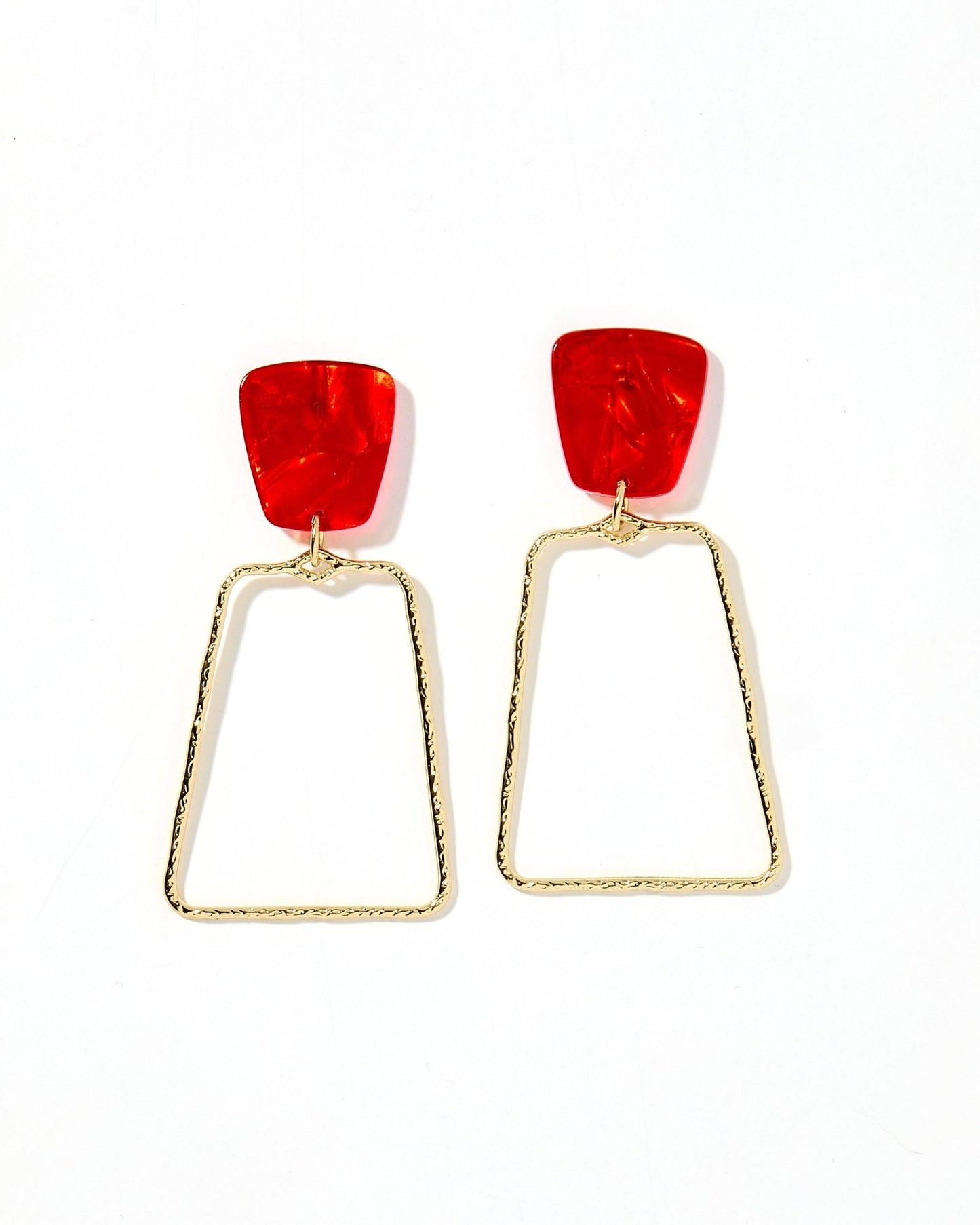 Kaelyn - Pearlized Red - Earrings - LINNY CO WholesaleAcetate
