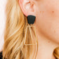 Kaelyn - True Black and Gold - Earrings - LINNY CO WholesaleAcetate