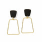 Kaelyn - True Black and Gold - Earrings - LINNY CO WholesaleAcetate