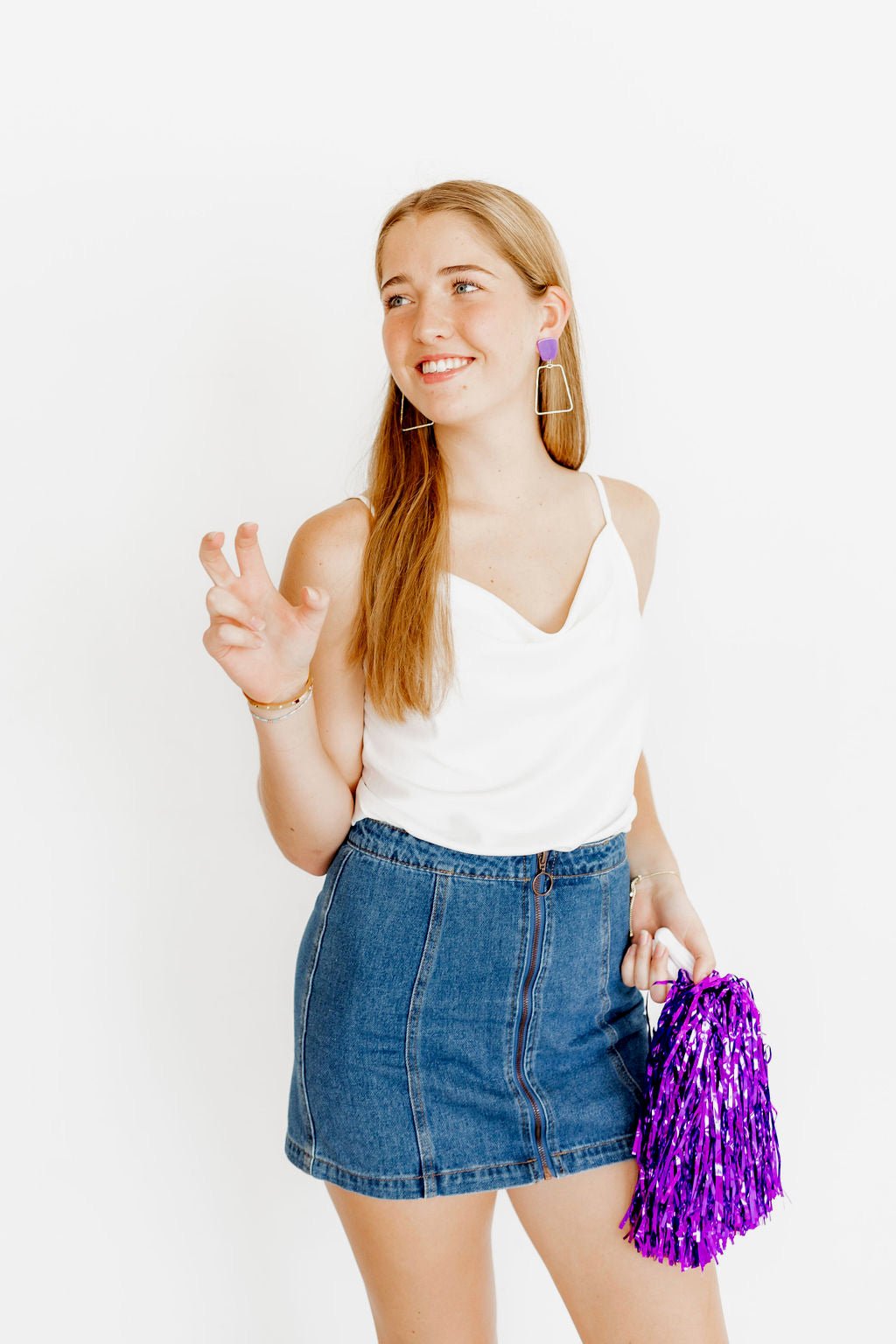 Kaelyn - True Purple - Earrings - LINNY CO WholesaleAcetate