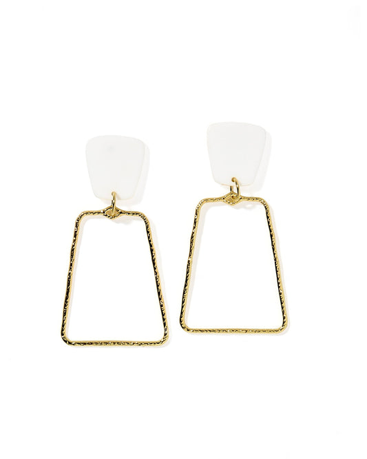 Kaelyn - True White - Earrings - LINNY CO WholesaleAcetate