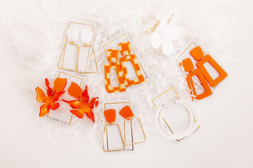Kaelyn - True White - Earrings - LINNY CO WholesaleAcetate