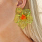 Kalani Statement Earrings - Green - LINNY CO WholesaleAcetate