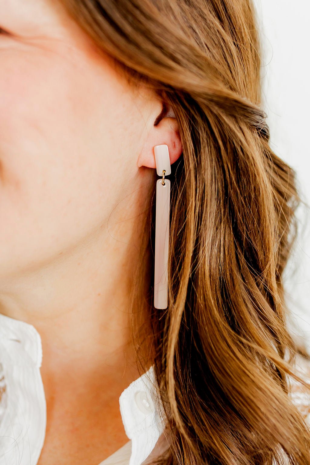 Keli - Blush Satin - Earrings - LINNY CO WholesaleAcetate