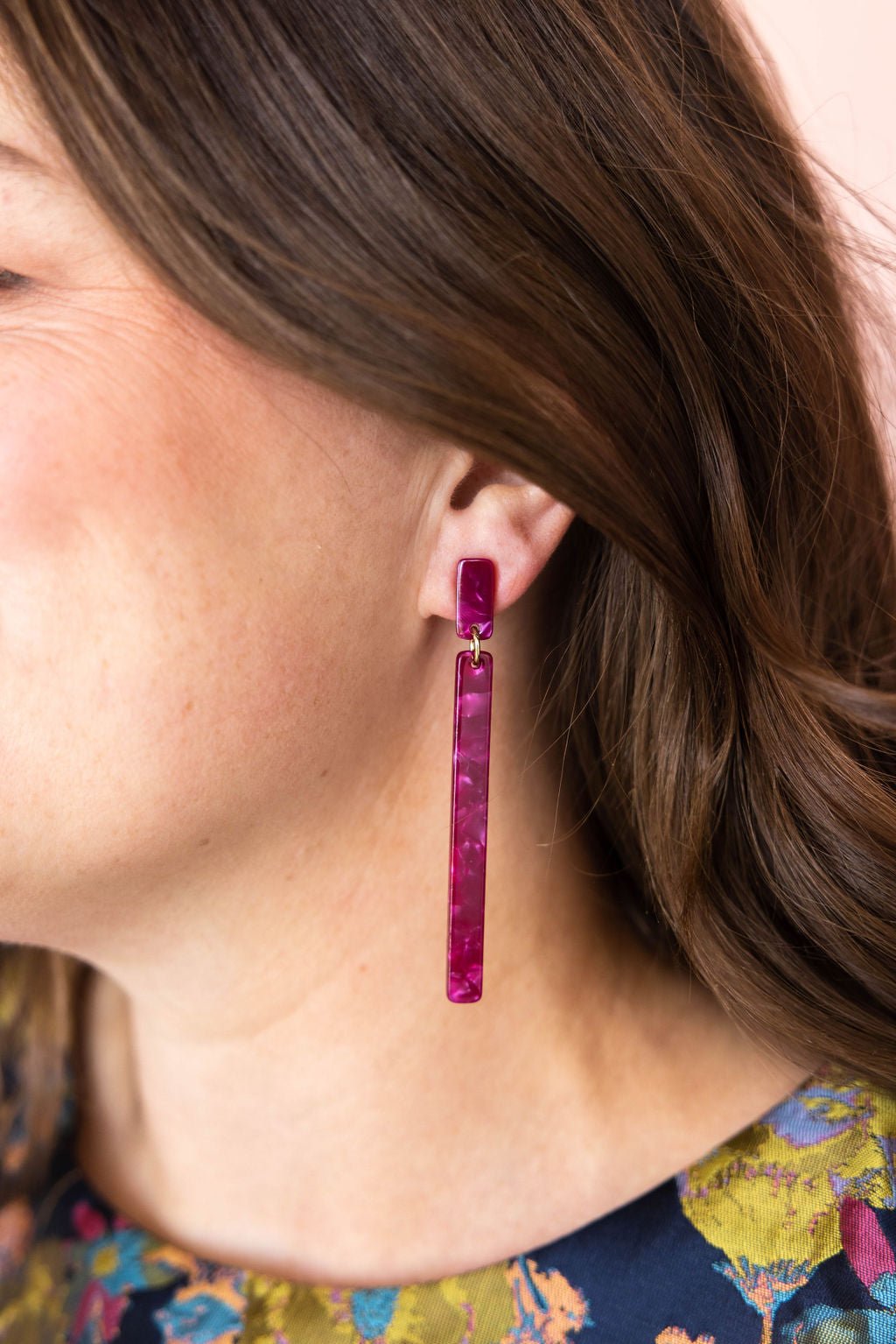 Keli - Pinot Noir - Earrings - LINNY CO WholesaleAcetate