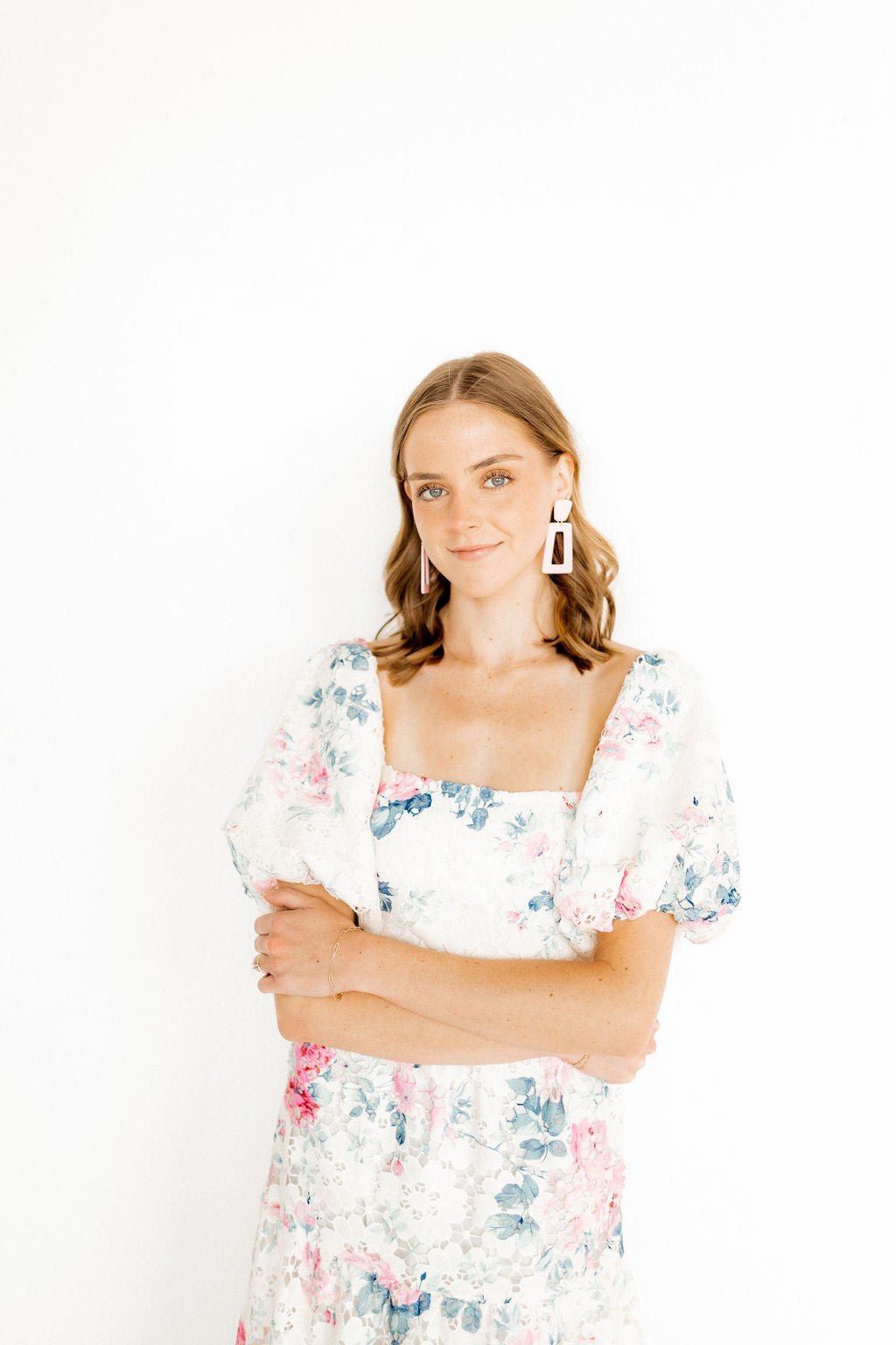 Kennedy Statement Earrings - Baby Pink - LINNY CO WholesaleAcetate