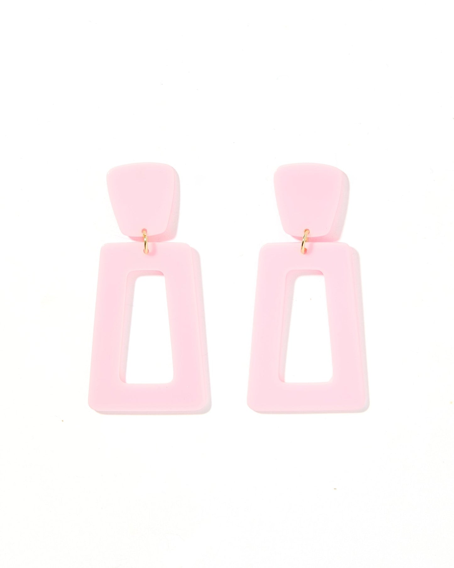 Kennedy Statement Earrings - Baby Pink - LINNY CO WholesaleAcetate