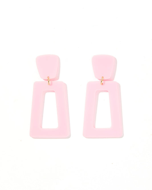 Kennedy Statement Earrings - Baby Pink - LINNY CO WholesaleAcetate