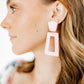 Kennedy Statement Earrings - Baby Pink - LINNY CO WholesaleAcetate