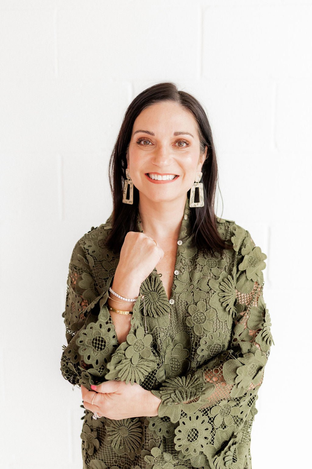 Kennedy Statement Earrings - Champagne Checkered - LINNY CO WholesaleAcetate